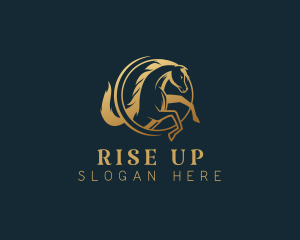 Equine Horse Stallion logo design