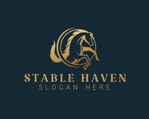 Riding - Equine Horse Stallion logo design