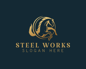 Equine Horse Stallion logo design