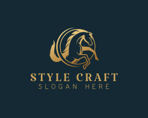 Equine Horse Stallion logo design