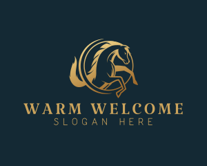 Equine Horse Stallion logo design