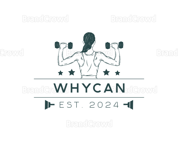 Woman Weights Fitness Logo