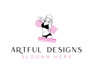 Feminine Underwear Woman logo design