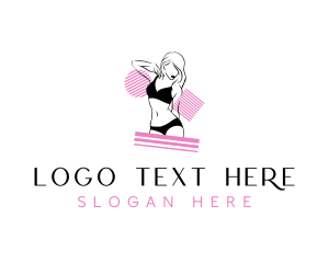 Beauty Shop - Feminine Underwear Woman logo design