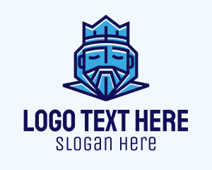 Old Man - Blue King Mascog logo design