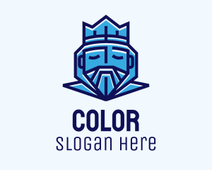 Human - Blue King Mascog logo design
