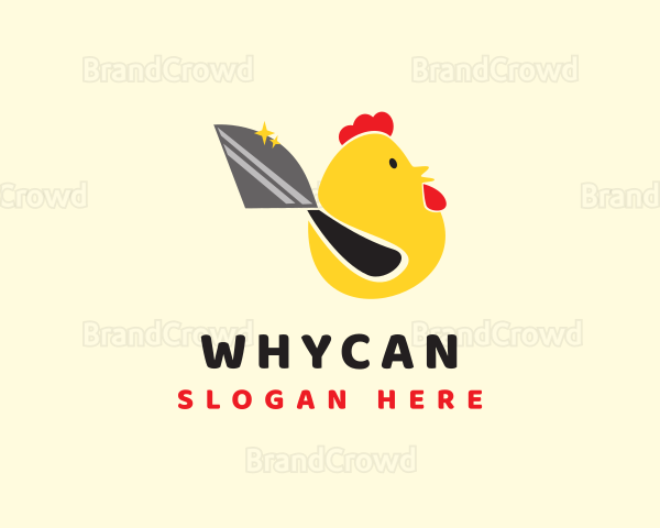 Chicken Rooster Knife Logo