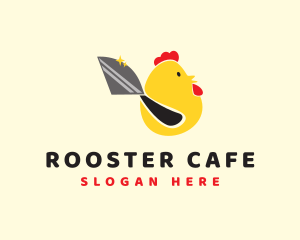 Rooster - Chicken Rooster Knife logo design