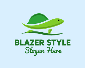 Green Baby Turtle logo design