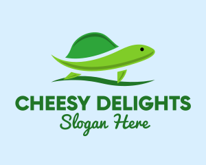 Green Baby Turtle logo design