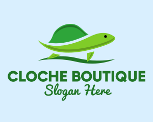 Green Baby Turtle logo design