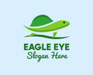 Green Baby Turtle logo design