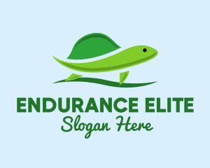 Green Baby Turtle logo design