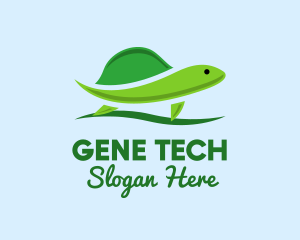 Green Baby Turtle logo design