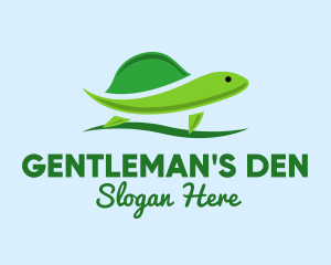 Green Baby Turtle logo design