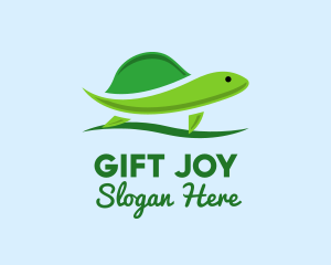 Green Baby Turtle logo design