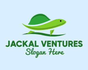 Green Baby Turtle logo design