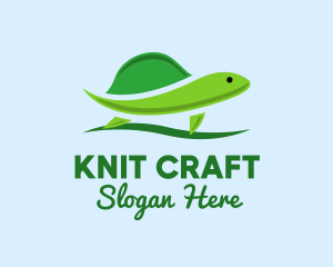 Green Baby Turtle logo design