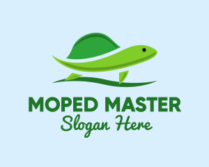 Green Baby Turtle logo design