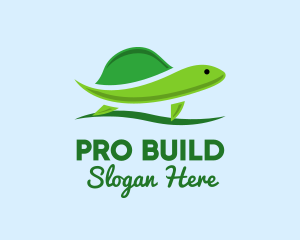 Green Baby Turtle logo design