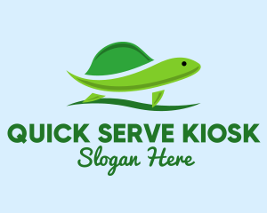 Green Baby Turtle logo design