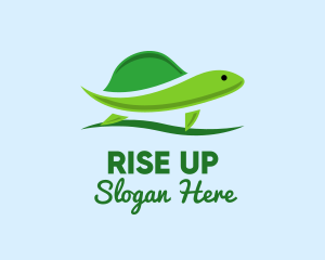 Green Baby Turtle logo design