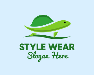 Green Baby Turtle logo design