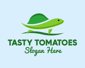 Green Baby Turtle logo design