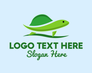 Green Baby Turtle Logo