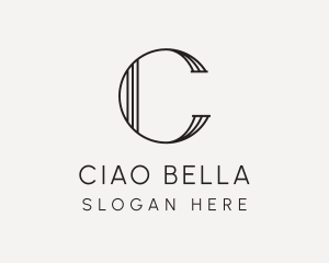 Elegant Geometric Lines Letter C logo design