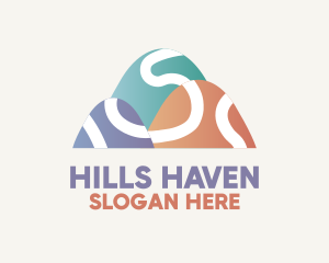 Pastel Mountain Road logo design