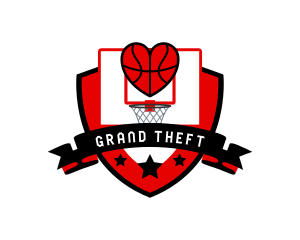 Basketball Shield Game Logo