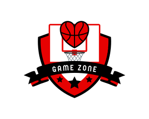 Basketball Shield Game logo design