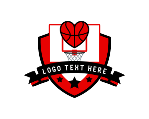 Basketball Shield Game Logo