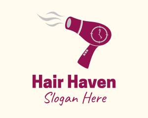 Hair - Hair Dryer Time logo design