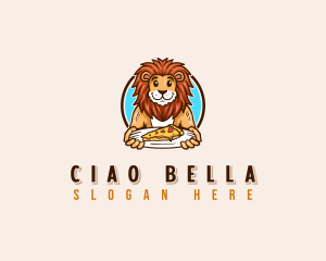 Lion Cheese Pizza logo design