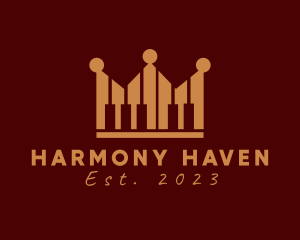 Harmony - Crown Piano Music logo design