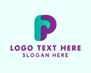 Digital Marketing - Startup Creative Business Letter P logo design