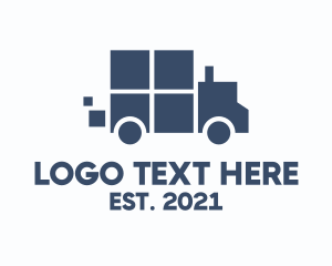 Delivery Service - Truck Courier Vehicle logo design