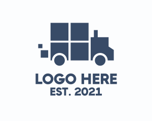 Truck Courier Vehicle  logo design