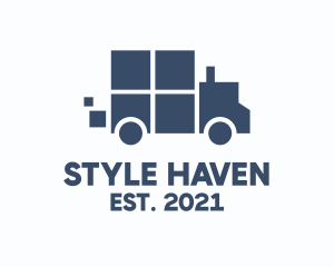 Trailer - Truck Courier Vehicle logo design