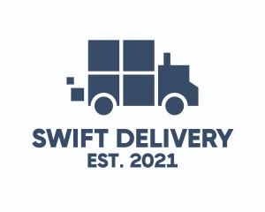 Truck Courier Vehicle  logo design