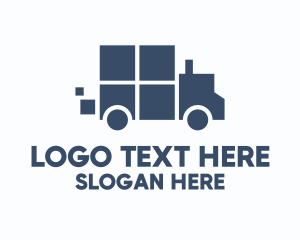 Truck Courier Vehicle  Logo
