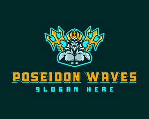 Greek God Poseidon logo design