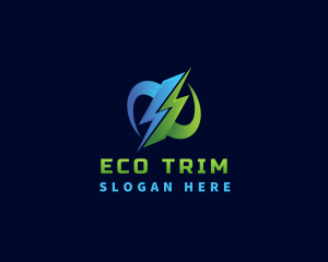 Lightning Eco Electricity logo design