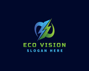 Lightning Eco Electricity logo design