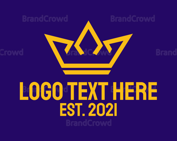 Golden Crown Outline Logo