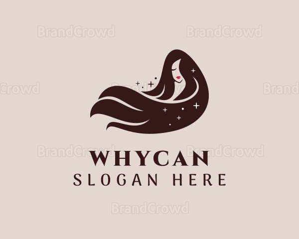 Shiny Hair Female Salon Logo