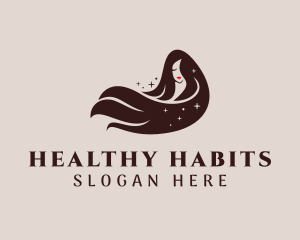 Shiny Hair Female Salon logo design