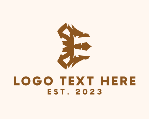 Wildlife Conservation - Claw Letter E logo design